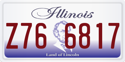 IL license plate Z766817