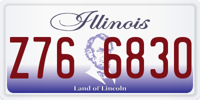 IL license plate Z766830