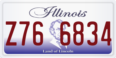 IL license plate Z766834