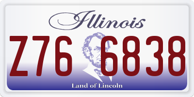 IL license plate Z766838