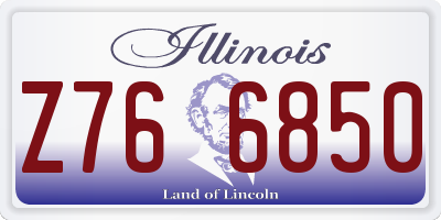 IL license plate Z766850