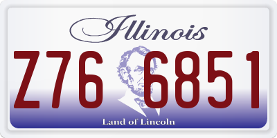 IL license plate Z766851