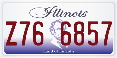 IL license plate Z766857