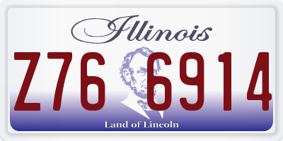 IL license plate Z766914