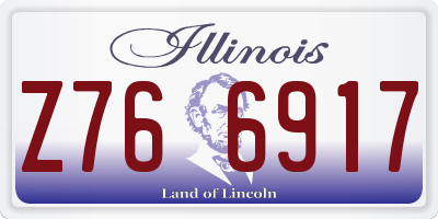IL license plate Z766917