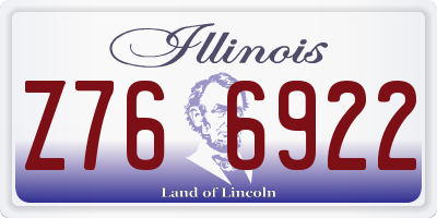IL license plate Z766922