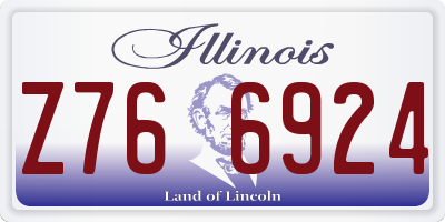 IL license plate Z766924