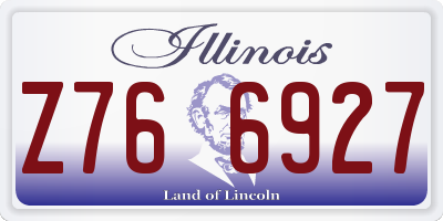 IL license plate Z766927