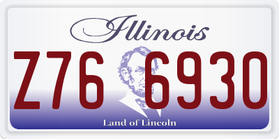 IL license plate Z766930