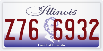 IL license plate Z766932