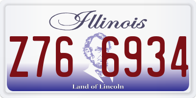 IL license plate Z766934