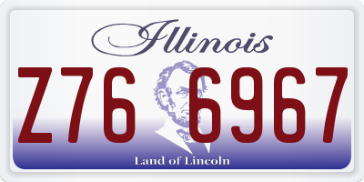 IL license plate Z766967