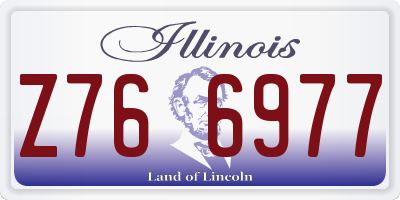 IL license plate Z766977