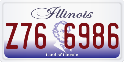 IL license plate Z766986
