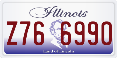 IL license plate Z766990