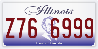 IL license plate Z766999