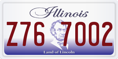 IL license plate Z767002