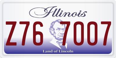 IL license plate Z767007
