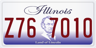 IL license plate Z767010