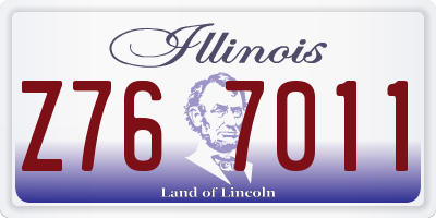 IL license plate Z767011