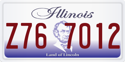 IL license plate Z767012