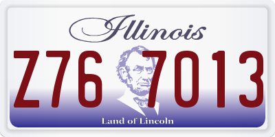 IL license plate Z767013