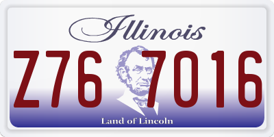 IL license plate Z767016