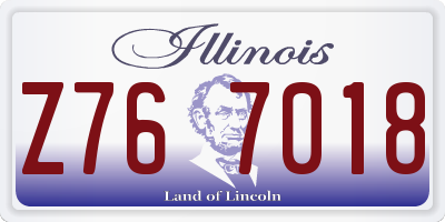 IL license plate Z767018