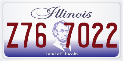 IL license plate Z767022