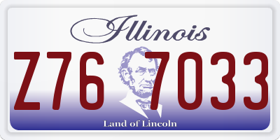 IL license plate Z767033