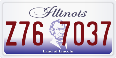 IL license plate Z767037