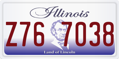 IL license plate Z767038