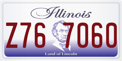 IL license plate Z767060
