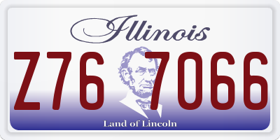 IL license plate Z767066
