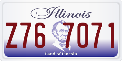 IL license plate Z767071