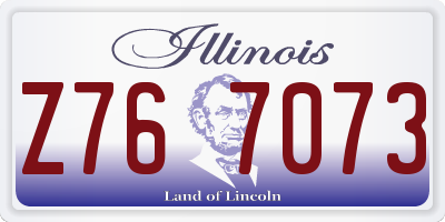 IL license plate Z767073