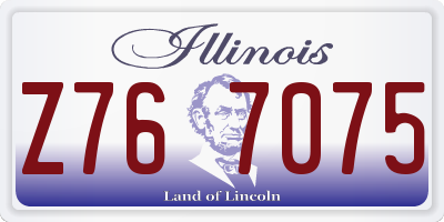 IL license plate Z767075