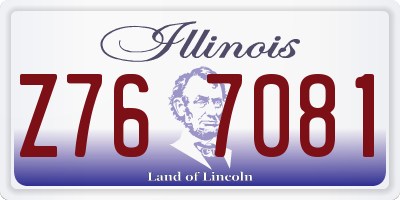 IL license plate Z767081