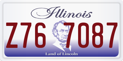 IL license plate Z767087