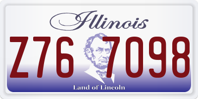 IL license plate Z767098