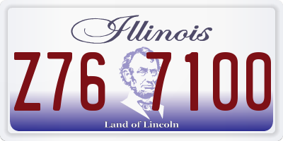 IL license plate Z767100