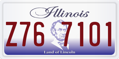 IL license plate Z767101