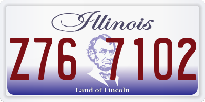 IL license plate Z767102