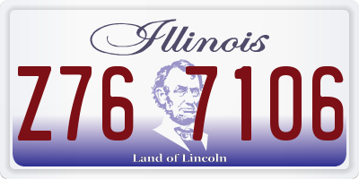 IL license plate Z767106