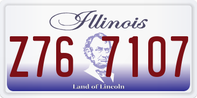 IL license plate Z767107