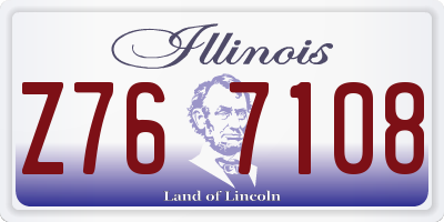 IL license plate Z767108