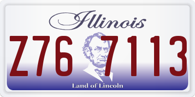 IL license plate Z767113