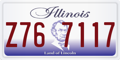 IL license plate Z767117