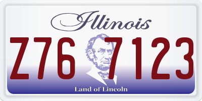IL license plate Z767123