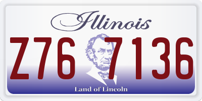 IL license plate Z767136